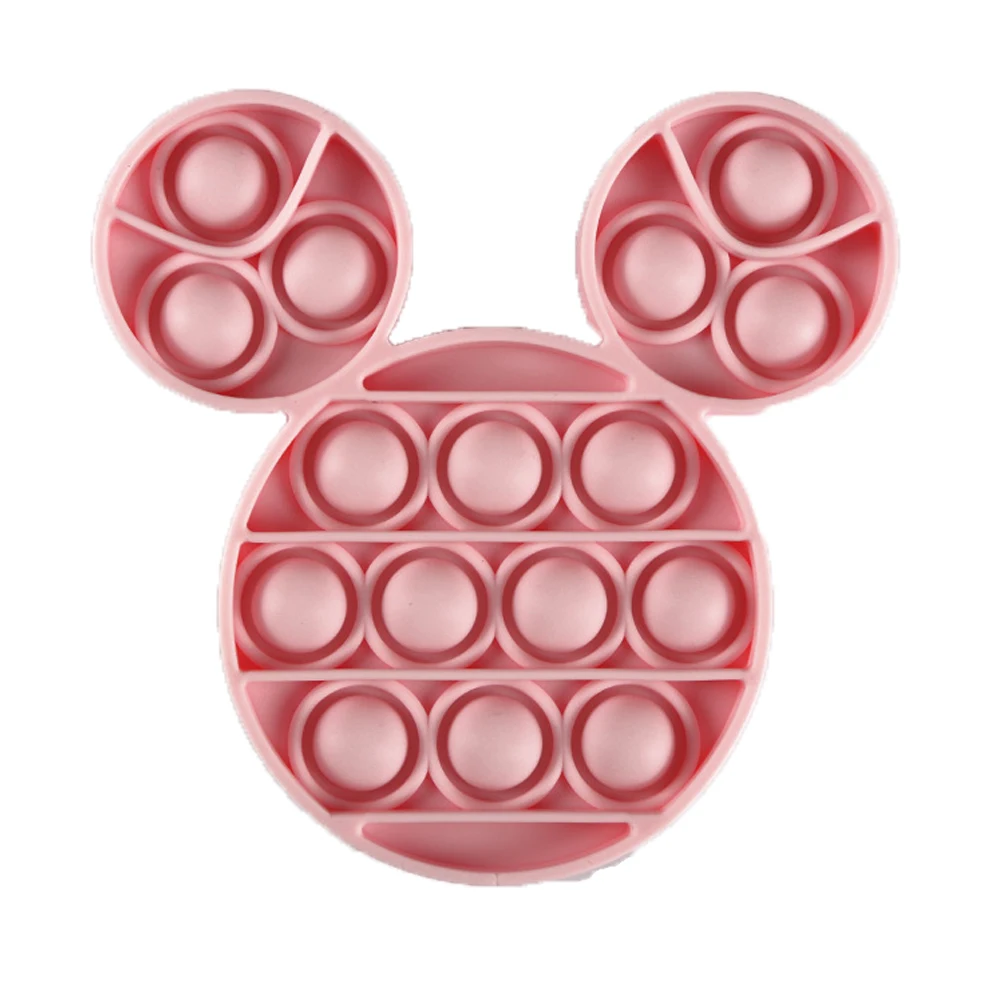 

Mickey Push Fidget Toys Silicone Stress Reliever Game Kids Adult Bubble Squeeze Sensory Fidget Antistress Gifts For Girl