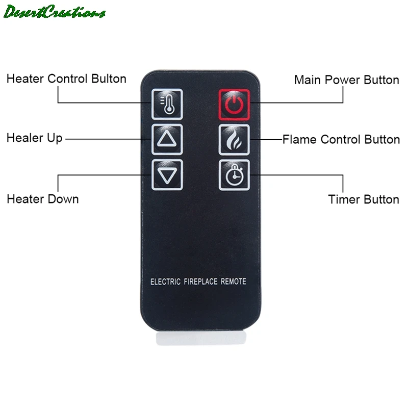 

Inch Log Brown Fireplace TV Cabinet 1400W Single Color/Fake Firewood/Heating Wire/With Small Remote Control Movement Black