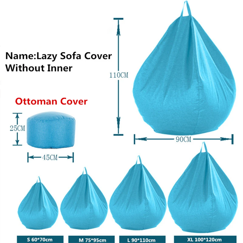 Чехол для дивана без наполнителя чехол льняная ткань пуф стул-пуф мебели