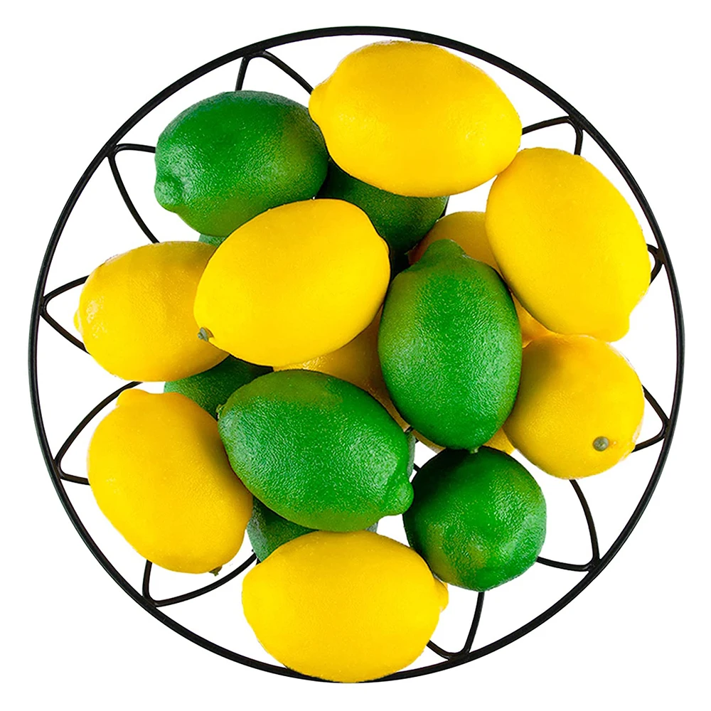 

10 PCS Artificial Lemons and Limes Fake Fruit Lemon Artificial Lifelike Simulation Lemon for Home House Kitchen Party Decoration