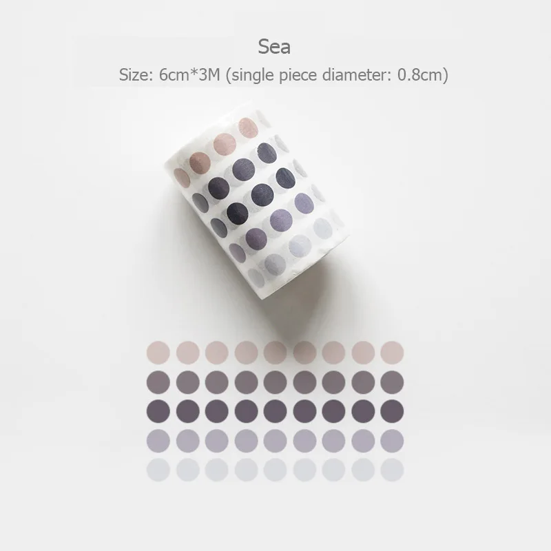 Sea 1 предмет красочная лента washi круглая форма искусства журнал украшения Скрапбукинг малярный скотч для празднования свадьбы/дня рождения/Журнал Декор - Цвет: Sea