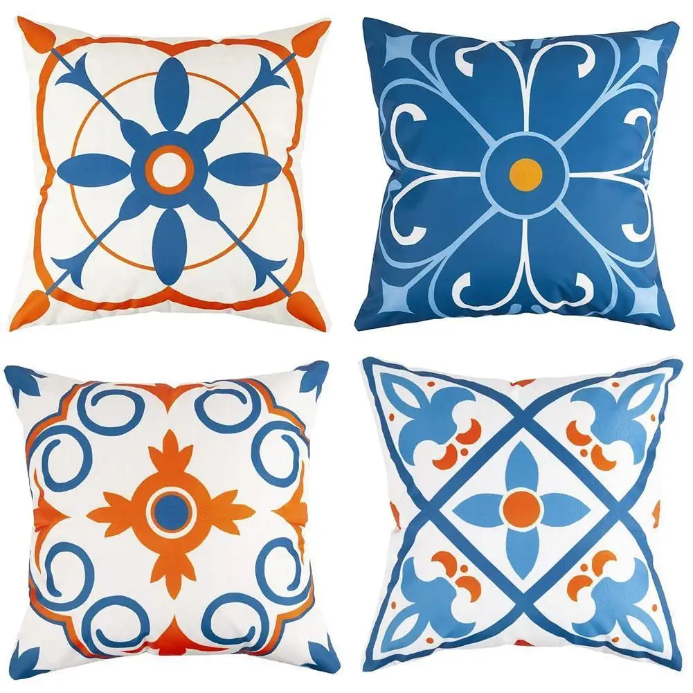 

Льняная наволочка в стиле ретро, 45 см