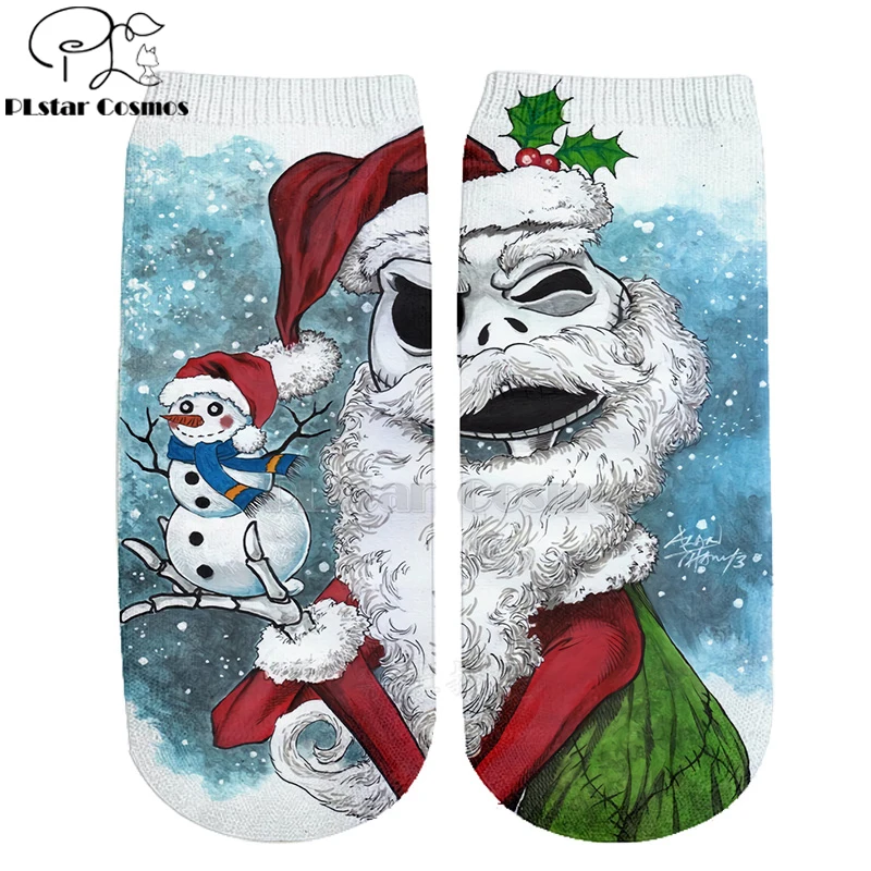 Хлопковые носки PLstar Cosmos nightster before christmas jack skellington разноцветные брендовые теплые короткие носки Хэллоуин-4