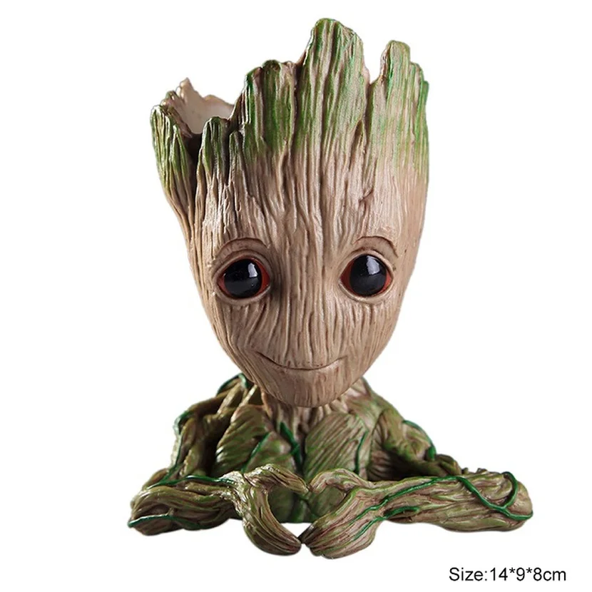 Baby Groot цветочный горшок плантатор фигурки Стражи Галактики игрушка дерево