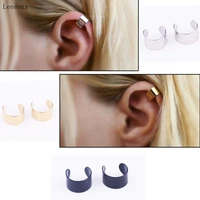 leosoxs 2pcs european and american hot selling stainless steel ear clip ear jewelry