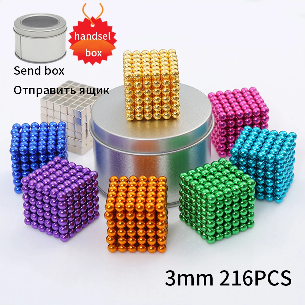 

3mm/magnetic ball Metal Neodymium Magic Magnet Magnetic Balls Blocks Cube Construction Building Toys Colorfull Arts Crafts Toy