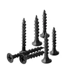 Самонарезающие винты M3.5 M4 Phillips, черные Винты Из Гипсокартона с плоской головкой, A049