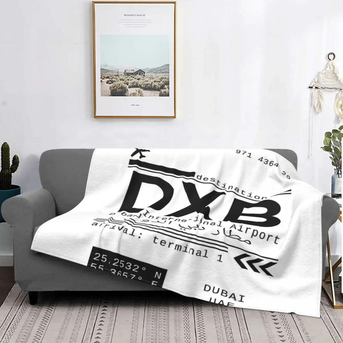 

Dxb-Manta con letras de llamada para camas, colcha a cuadros para cama, sofá, Picnic
