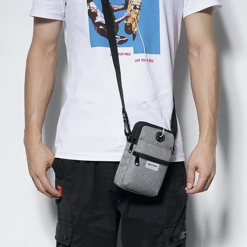 Сумка через плечо для мужчин повседневная Сумочка сотового телефона дорожный