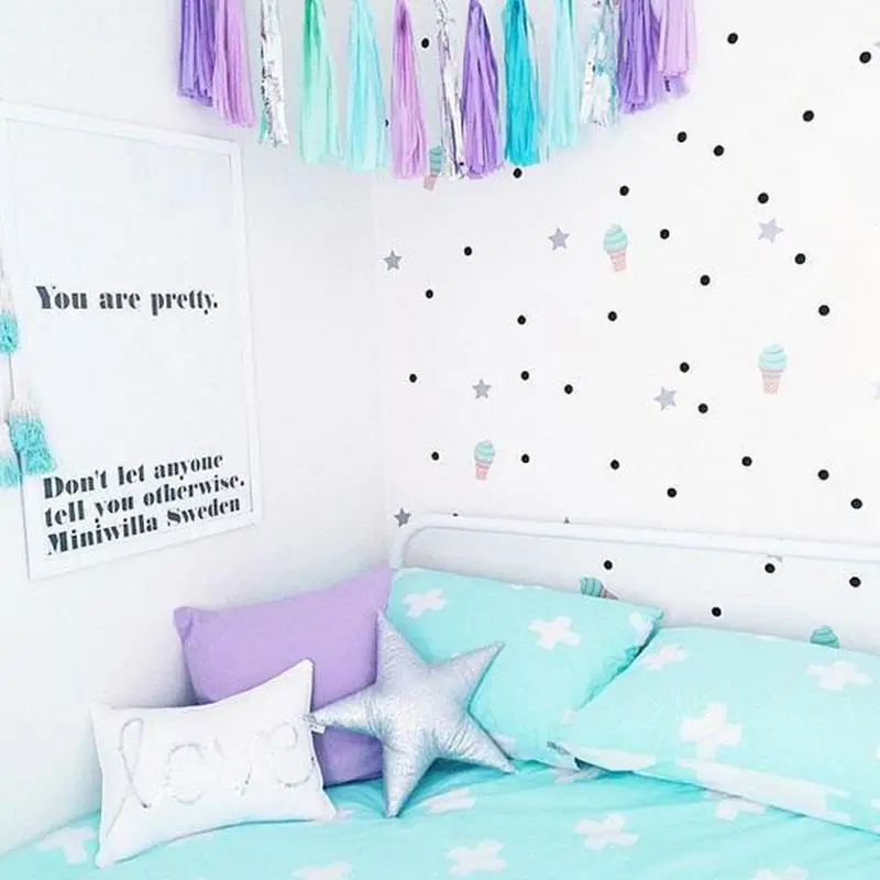 Декор детской комнаты домашний декор настенные наклейки бумаги Скандинавская