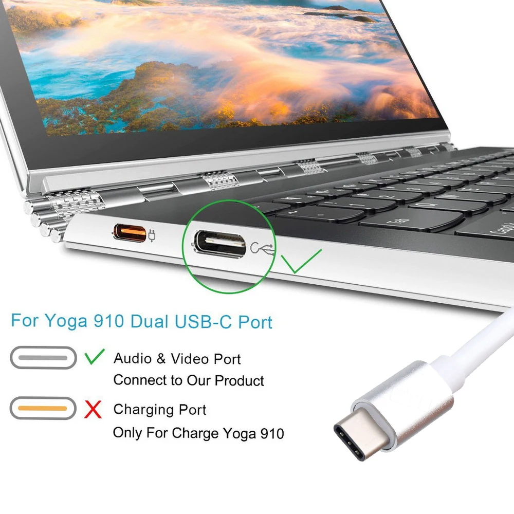 Кабель-адаптер USB 3 1 Type C на VGA для Apple Переходник типа Папа-мама Macbook Chromebook Pixel Lumia 950XL
