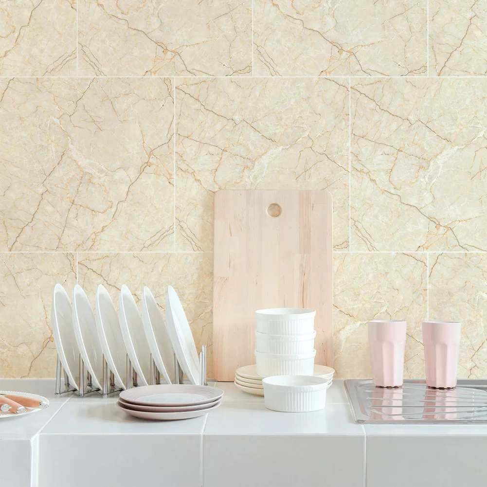 3d-наклейка на стену с мраморной текстурой водостойкая самоклеящаяся плитка