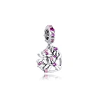 Подходит для браслета Pandora, 925 пробы, серебряный, розовое сердце, семейное дерево, подвески, металлические бусины для изготовления ювелирных изделий, Bijoux Femme 2020