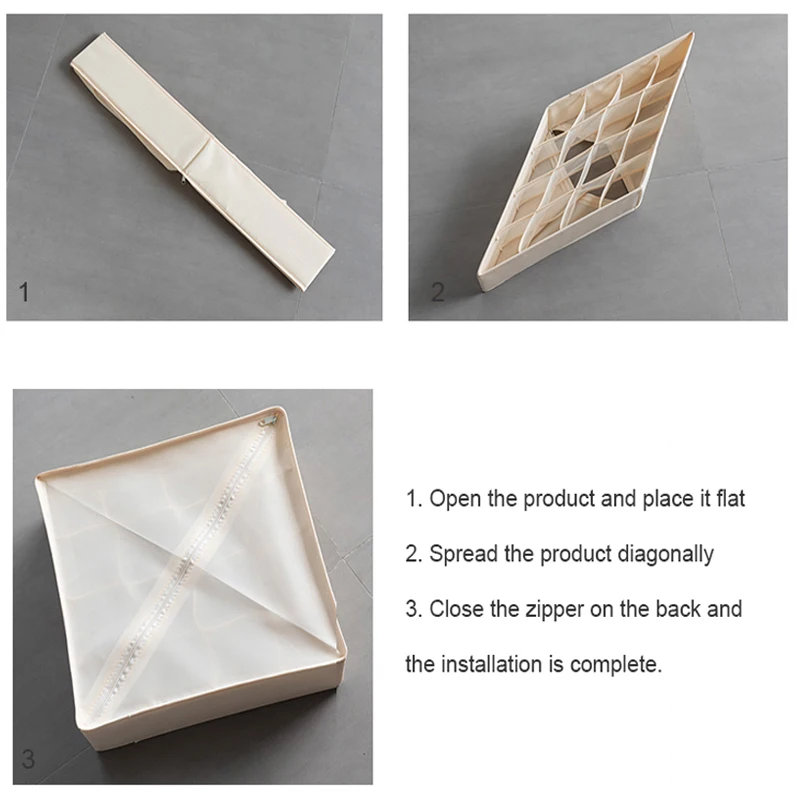 Органайзер для одежды 7 16 24 отделения бежевый органайзер хранения нижнего белья |