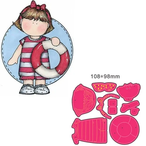 

Металлические штампы для вырезания форма для девушек для скрапбукинга бумаги рукоделия ножа форма лезвие перфоратор трафареты