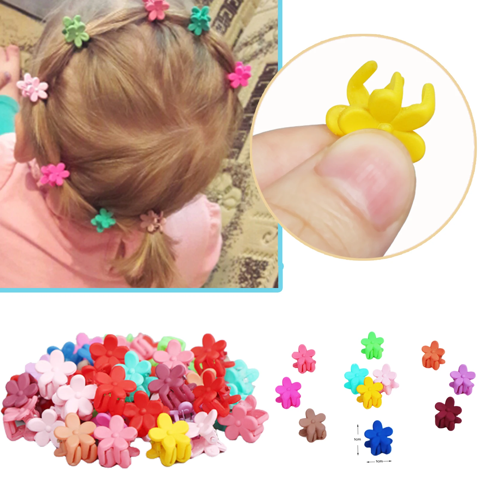 10 шт./компл. для маленьких девочек небольшом волосяным Шарм Кулачковый Зажим