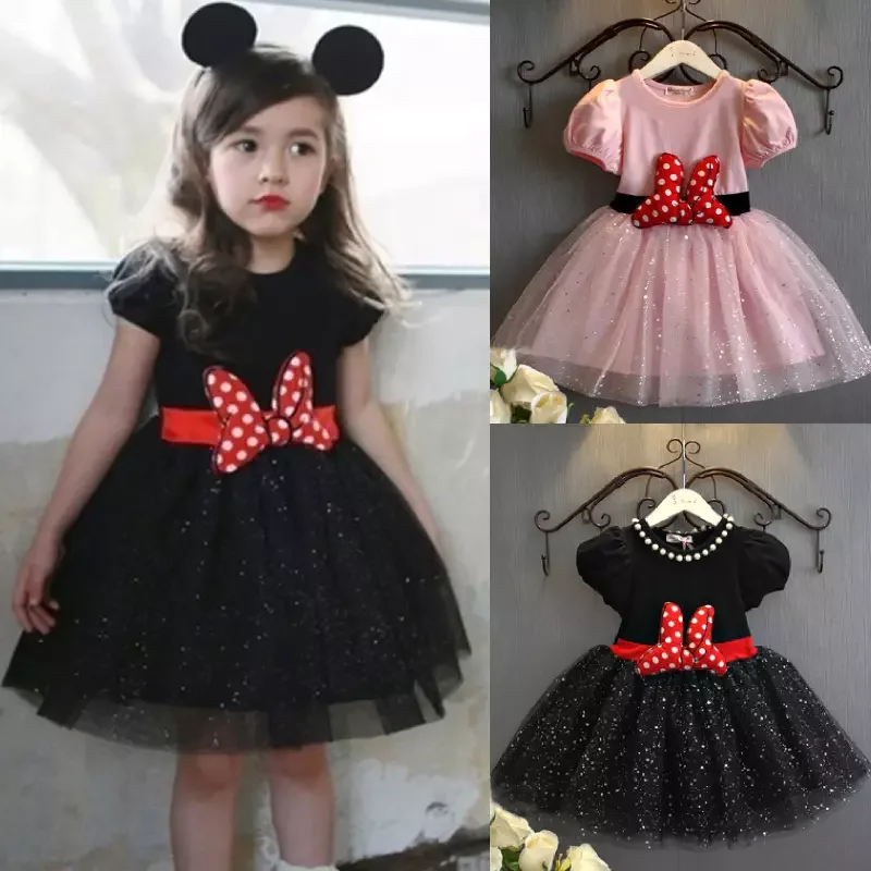 Детское летнее хлопковое платье с бантом в сеточку | Детская одежда и обувь