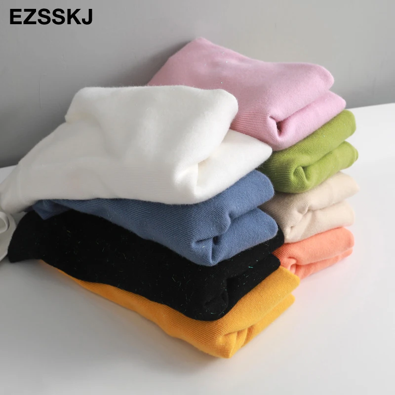 Повседневный свитер с высоким горлом, осенне-зимний кашемировый свитер для женщин, однотонный вязаный свитер, пуловер с длинным рукавом, мягкий женский джемпер, Топ