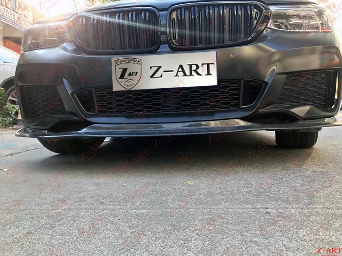 Z ART для BMW G32 углеродное волокно спереди губ 6 серии GT подбородка передний спойлер