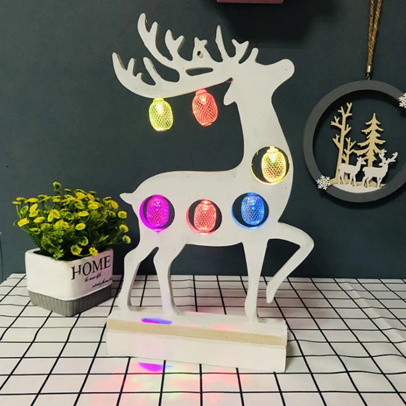 

Деревянный Рождественский олень для домашнего фестиваля, вечерние, свадебные, уличные, рождественские
