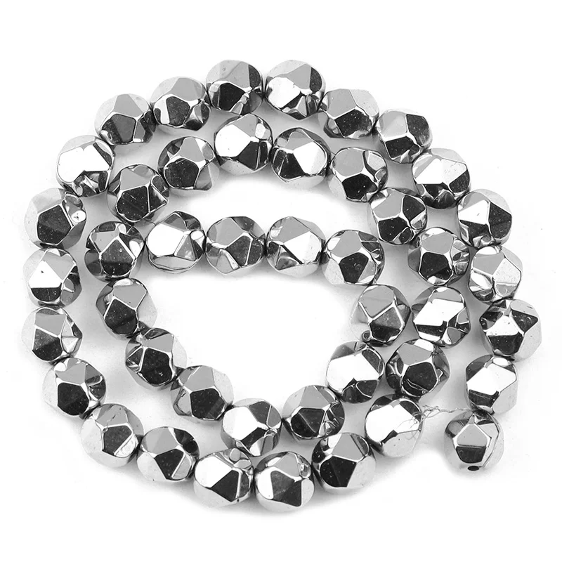 Очаровательные гематитовые блестящие граненые круглые бусины 3/4/6/8/10 мм для изготовления ожерелий, браслетов, подвесок
