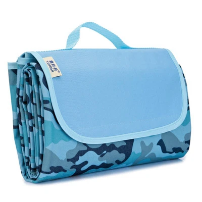 Blue Camo Оксфорд одеяло для пикника Водонепроницаемый подстилка пляжный с защитой от песка коврик портативный складной уличный спальный коврик коврики для барбекю - Цвет: Blue Camo