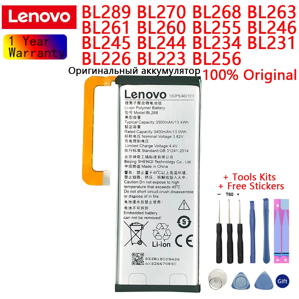 

Original Lenovo Battery For Lenovo K6 /K5 Play Note K53a48 Vibe K6 Plus G Plus G5 Plus ZUK Z1 Z2 /Z2 PRO VIBE S1 S1c50 Z90