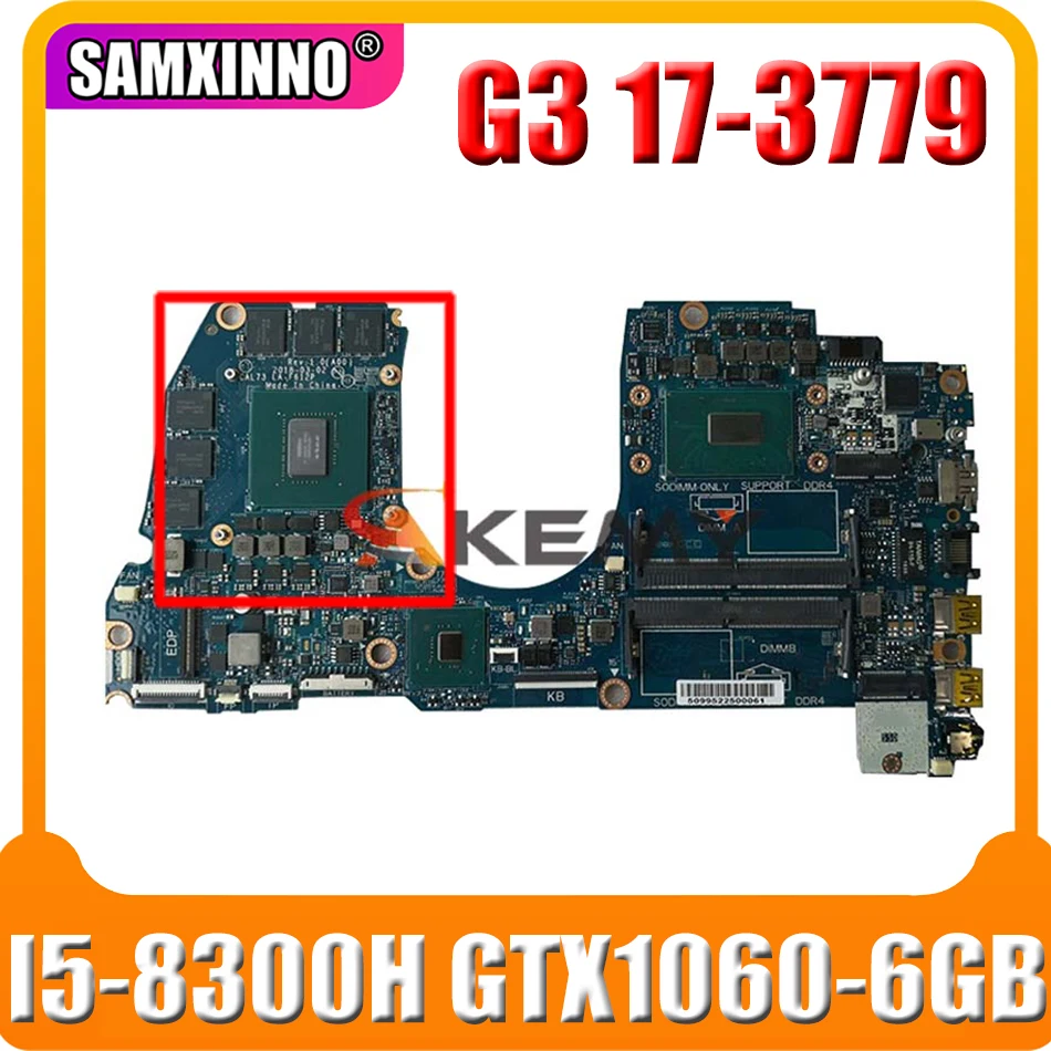 

LA-F612P материнская плата для ноутбука Dell G3 17-3779 15-3579 оригинальная материнская плата I5-8300H GTX1060-6GB