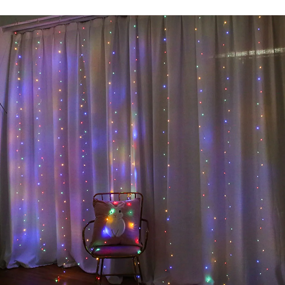3 м светодиодный окна Шторы светильник Святого Валентина украшения гирлянды USB