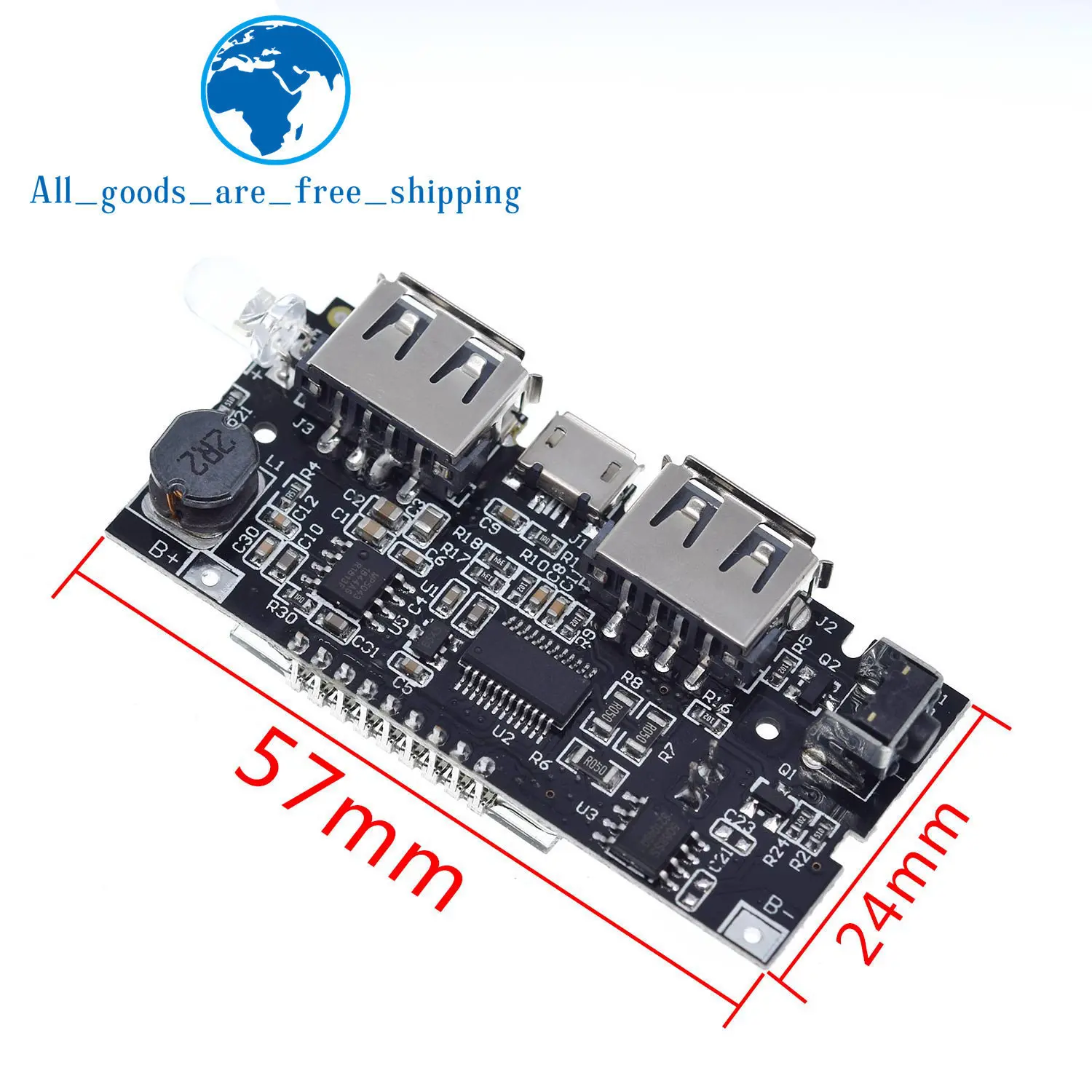 Двойной USB 18650 Батарея Зарядное устройство PCB Мощность модуль 5V 1A 2.1A мобильный Мощность банка аксессуары для телефона DIY светодиодный ЖК-дисплей зарядная Модульная плата