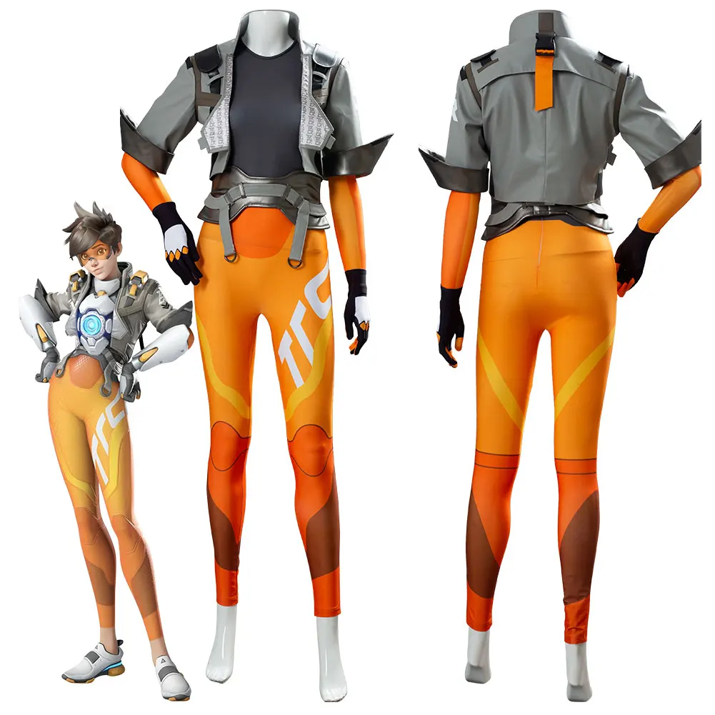 OW Косплей Трейсера Лена окстон Детский костюм для девочек Для женщин |