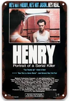 henry portrait of a serial killer 1986 tin signs vintage movies poster plaque for party office kitchen garden farmhouse 8x12