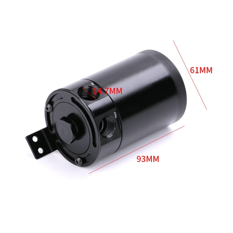 Oil Catch Can 2 Port Tank Baffled Air-Oil Separator Automobile Vent Pot Exhaust Waste Recovery | Автомобили и мотоциклы