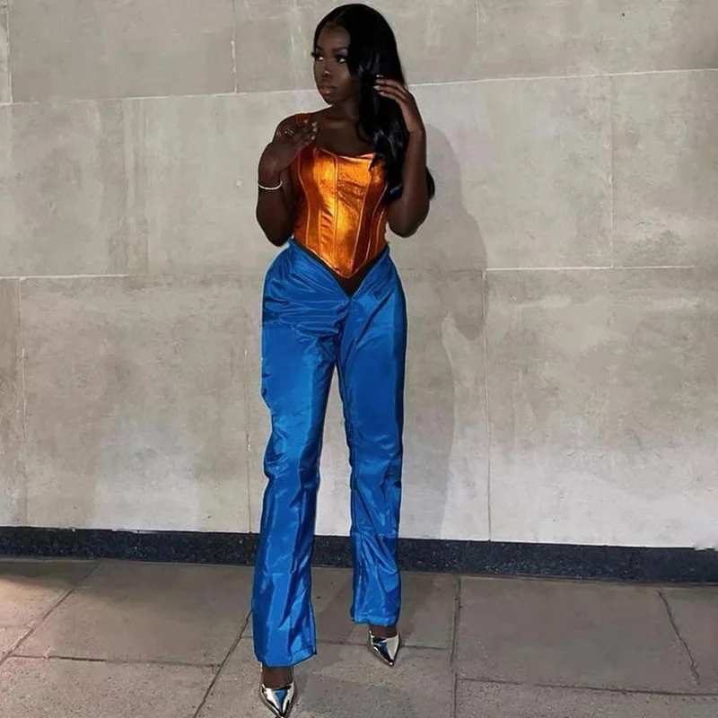 

V-Shaped Waist Harlan Pants Women Casual Pockets Long Trousers Slim Wild Streetwear Autumn Sportpants Jogger Bottoms