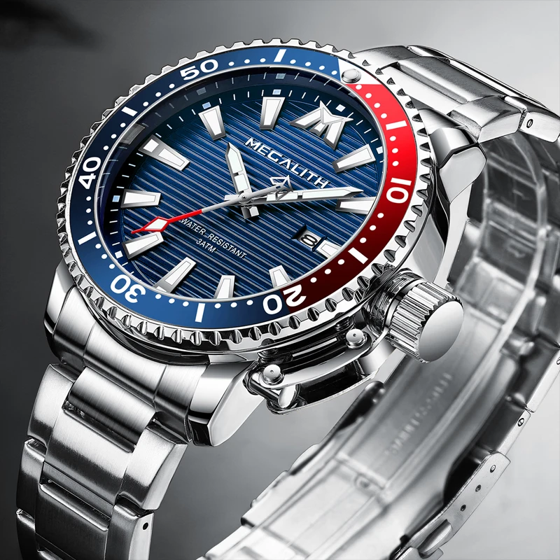 Reloj Hombre 2021 MEGALITH спортивные светящиеся водонепроницаемые кварцевые часы для