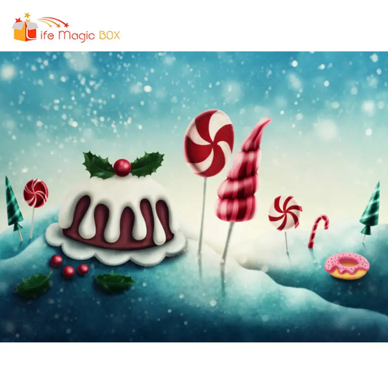 Фон для фотосъемки новорожденных с изображением волшебной коробки на день