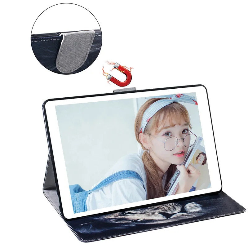 Чехол для iPad Pro 10 5 &quotAir 3 2019 Модный чехол планшета из ПУ кожи с изображением тигра