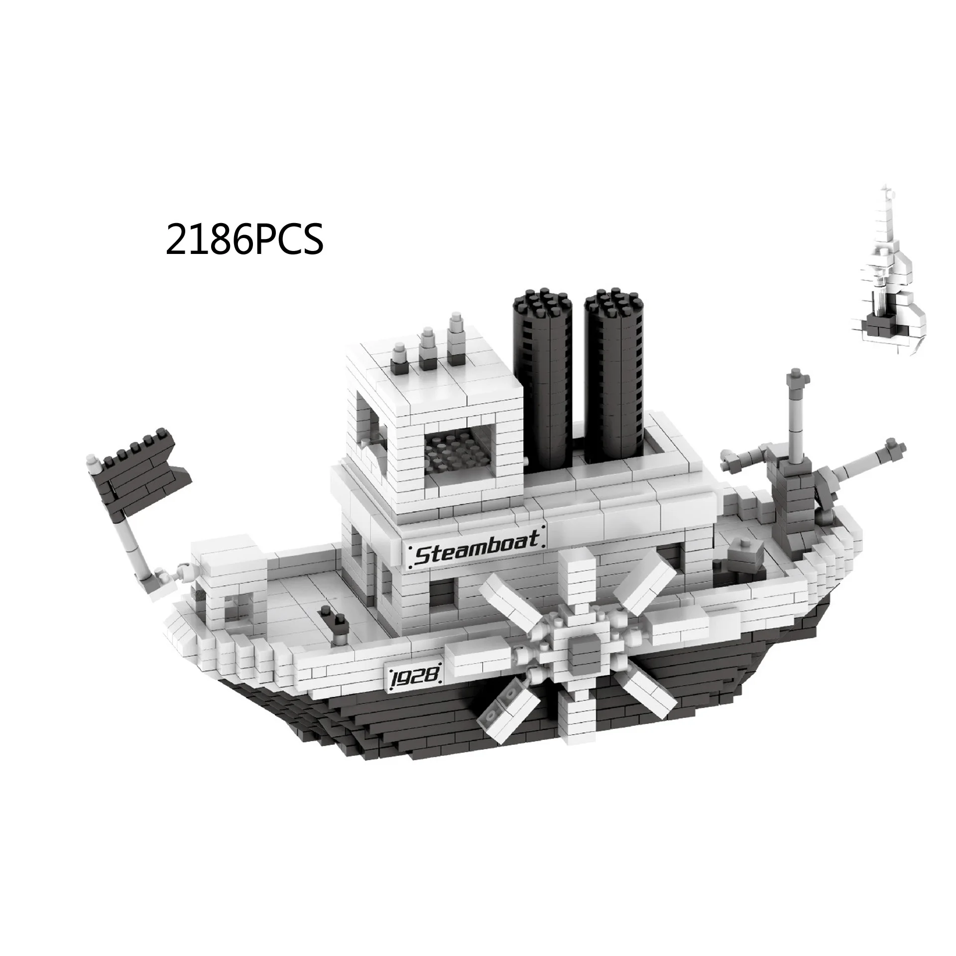 Классический мультфильм Вилли Паровая лодка Микки Минни крыса микро алмаз Блок