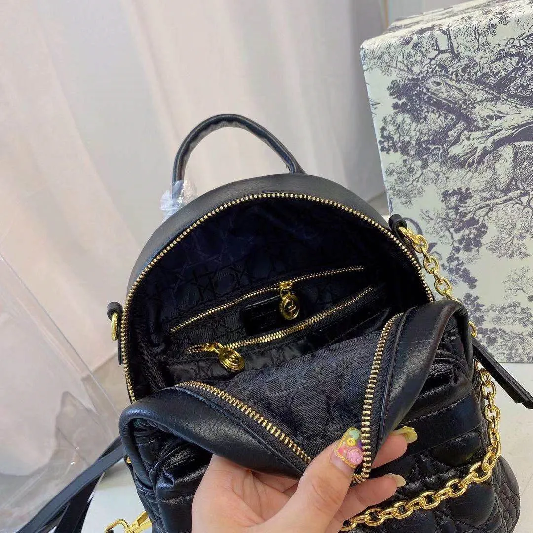 

Luxury bag Backpack embroidered thread rhombus backpack Fashion female bag High quality backpack backpacks for women