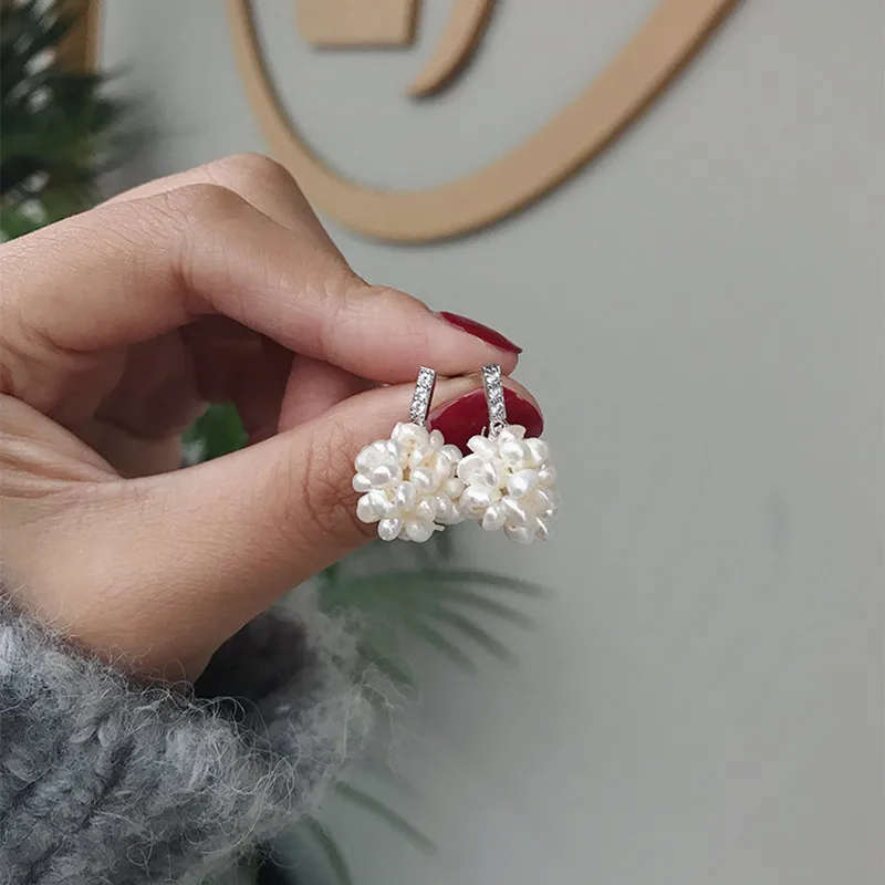 Милые мини серьги гвоздики из натурального пресноводного жемчуга для женщин