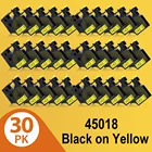 30PK 45018 ленты, совместимые с Dymo D1 45018 12 мм, черная на желтой ленте принтера для Dymo LabelManager 160 280 210 260P 450 400
