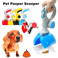 portable 2 in 1 pet pooper scooper poop bags dog cat outdoor waste shit pickup remover cleaning poop pick up holder tool
