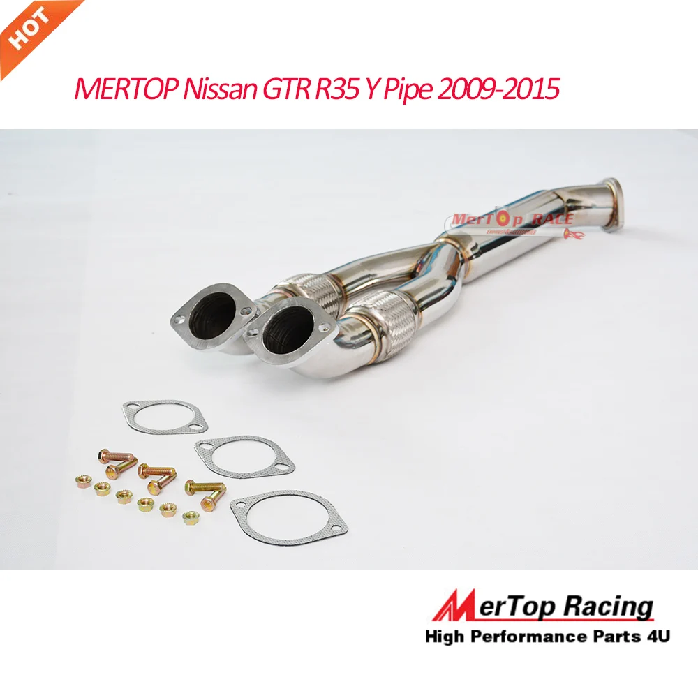 Mertop Racing Stainless Steel 3.0'' (76mm) G T R GT-R R35 Y Pipe Down 2009-2015 | Автомобили и мотоциклы
