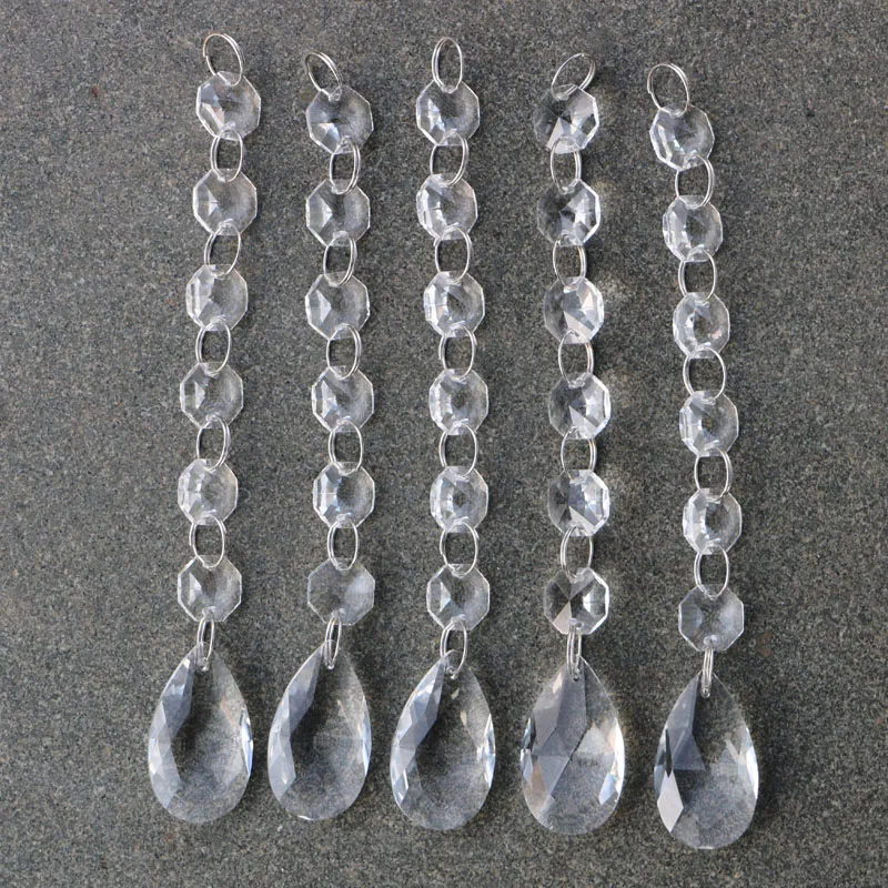 5 шт. 38 мм прозрачная Хрустальная люстра лампа призмы детали подвесное стекло