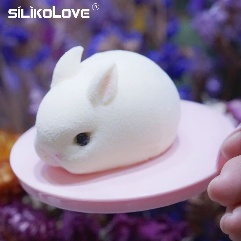 Силиконовая форма в виде пасхального кролика 3D для выпечки французского