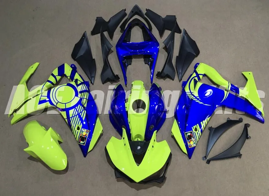 

Качество OEM Новое ABS обтекатель комплект подходит для YAMAHA YZF-R3 14 15 16 YZF R3 R25 2014 2015 2016 Полный обтекатели комплект зеленый синий