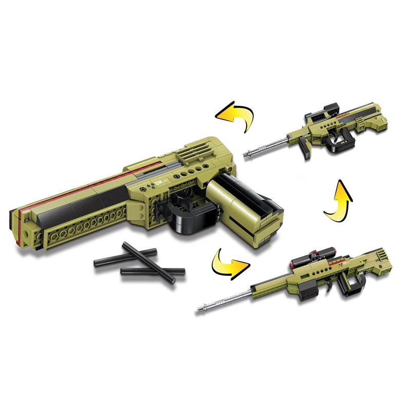 

3 в 1, Детский конструктор-пистолет, 202 деталей