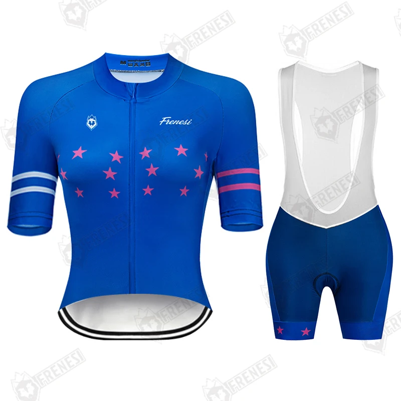 

Frenesi 2021 Pro Team Women Cycling Jersey Bib Set Bike Clothing Ropa Ciclism Bicycle Wear Clothes Womens Short Maillot Culotte