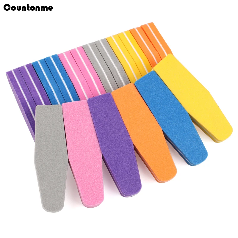 Ferramentas da Arte do Prego Dupla Face Abrasivo Grit Esponja Unhas Arquivos 180 Colorido Mini Buffer Moagem Polimento Manicure 100 Pçs – Set