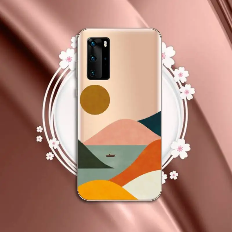

Mountain Marble Moon aesthetics Phone Case Transparent for Huawei P honor 8 10i 20 30 40 smart 2019